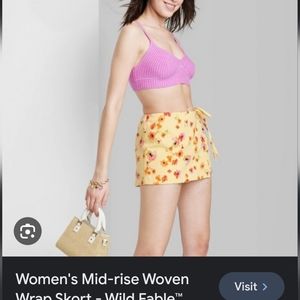 Target Yellow floral skort